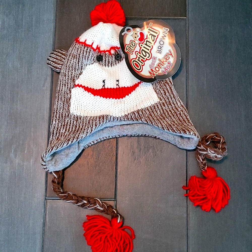The Original Brown Sock Monkey OS Hat